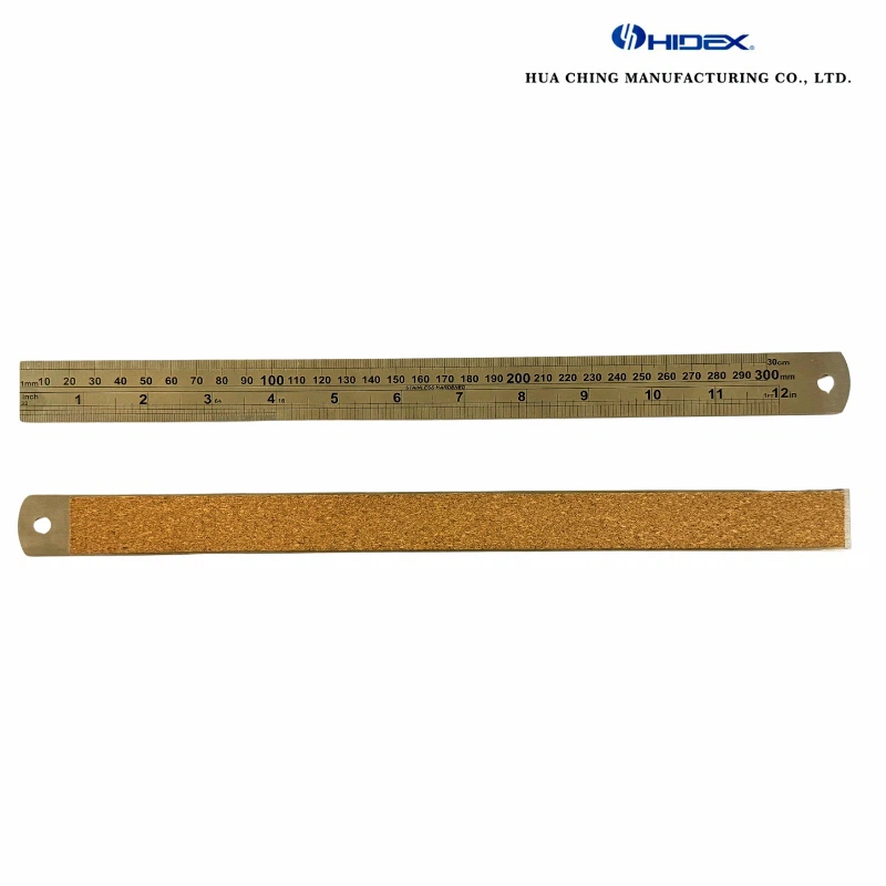 Stainless Steel Cork Backed Ruler